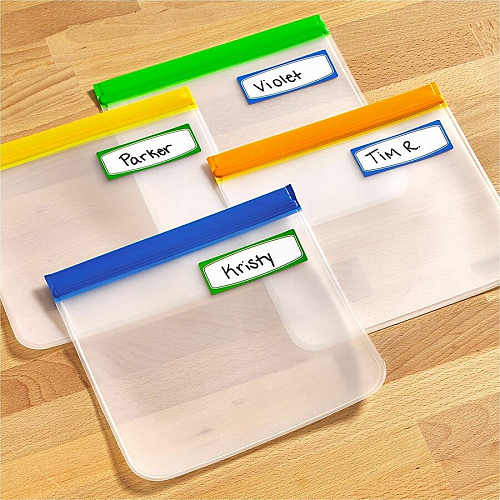 Avery&reg; Kids Gear Durable Labels 3 1/2" Height x 1 1/4" Width x 3 1/2" Length - Permanent Adhesive - Rectangle - Inkjet, Laser - Matte - Matte - Blue, Green Border - Film - Water Resistant - 4 / Sheet - 4 Total Sheets - 20 Total Label(s) - 1 Ca (41413)