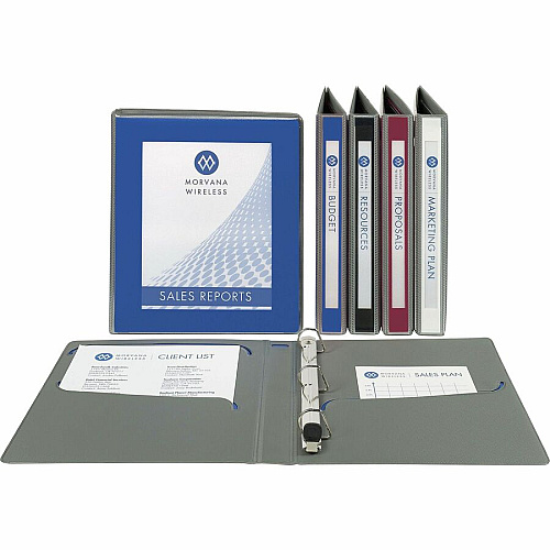 Avery&reg; Ultralast Binder 1" Binder Capacity - Letter - 8 1/2" x 11" Sheet Size - 275 Sheet Capacity - Fastener: Slant Ring - Pocket: 2, Internal, Front - Vinyl - Black, Blue, Red, White - Pocket, Heavy Duty, One Touch Ring, Gap-free Ring, Non-s (79728)