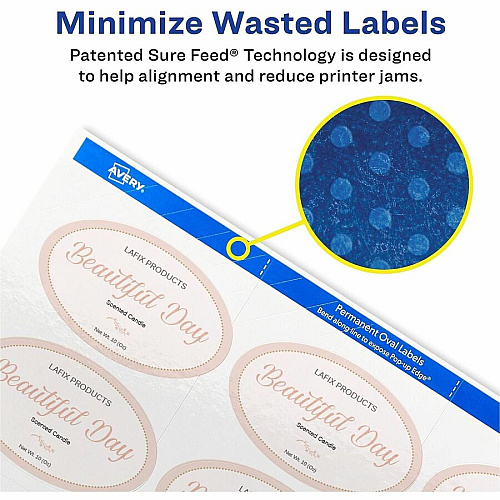 Avery&reg; Variety Pack Labels, Sure Feed, Assorted Shapes, 126 Labels Permanent Adhesive - Round, Oval, Square - Laser, Inkjet - Matte - White - Paper - 14 / Sheet - 9 Total Sheets - 126 Total Label(s) - For Label Printer - 1 Carton (80510)