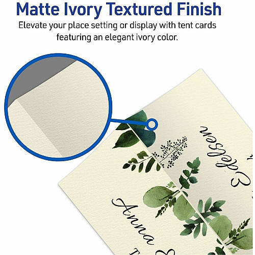 Avery&reg; Ivory Matte 2-sided Place Cards 3.8" - 1 Carton - Ivory (05012)
