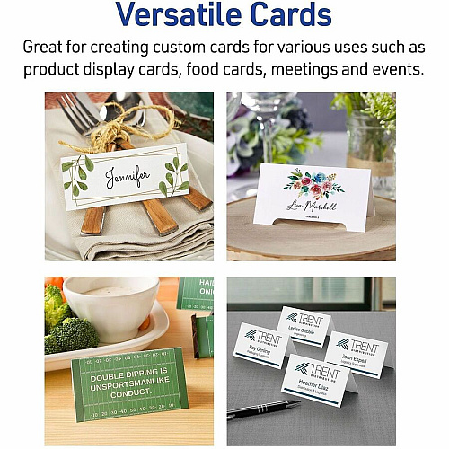 Avery&reg; Ivory Matte 2-sided Place Cards 3.8" - 1 Carton - Ivory (05012)
