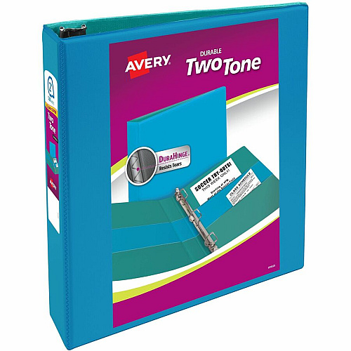 Avery Two-Tone Binder, 2 Inch Slant Rings, Color Will Vary 2" Binder Capacity - Letter - 8 1/2" x 11" Sheet Size - 530 Sheet Capacity - 2 4/5" Spine Width - 3 x 2" Ring - Fastener: Slant Ring - Pocket: 4, Internal - Polypropylene - Black, Blush, P (17236)