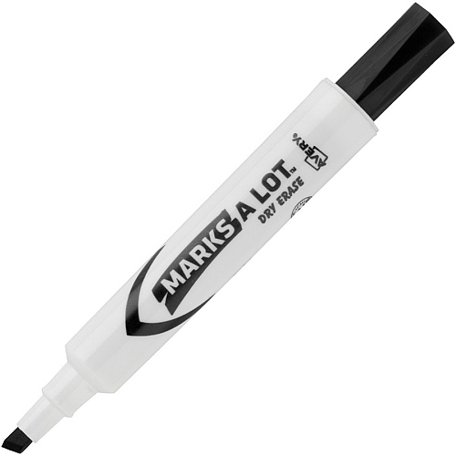 Avery&reg; Marks-A-Lot Value Pack Dry Erase Markers Chisel Marker Point - Erasable - Black Ink - 200 / Carton (24445)
