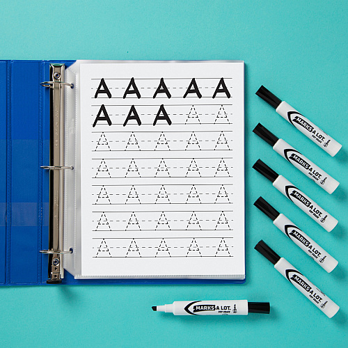 Avery&reg; Marks-A-Lot Value Pack Dry Erase Markers Chisel Marker Point - Erasable - Black Ink - 200 / Carton (24445)