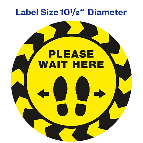 Avery&reg; PLEASE WAIT HERE Distancing Floor Decals (83020)
