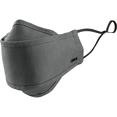 3M Daily Face Masks Recommended for: Face, Indoor, Outdoor, Office, Transportation - Cotton, Fabric - Gray - Lightweight, Breathable, Adjustable, Elastic Loop, Nose Clip, Comfortable, Washable - 3 / Pack (RFM1003)