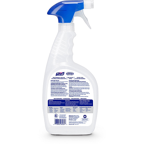 PURELL&reg; Foodservice Surface Sanitizer 32 fl oz (1 quart) - Rinse-free, Fragrance-free - Clear Spray Bottle - 6 / Carton (334106)