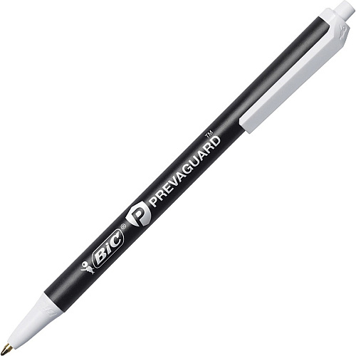 BIC PrevaGuard Clic Stic Antimicrobial Pens 1 mm Medium Pen Point - Retractable - Black Ink - 60 / Box (CSAP60ECBK)