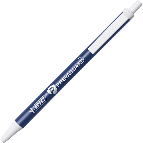 BIC PrevaGuard Clic Stic Antimicrobial Pens 1 mm Medium Pen Point - Retractable - Blue Ink - 60 / Box (CSAP60ECBE)