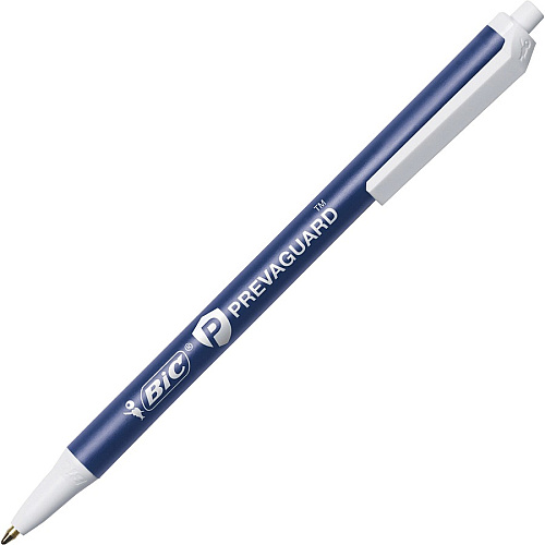 BIC PrevaGuard Clic Stic Antimicrobial Pens 1 mm Medium Pen Point - Retractable - Blue Ink - 60 / Box (CSAP60ECBE)