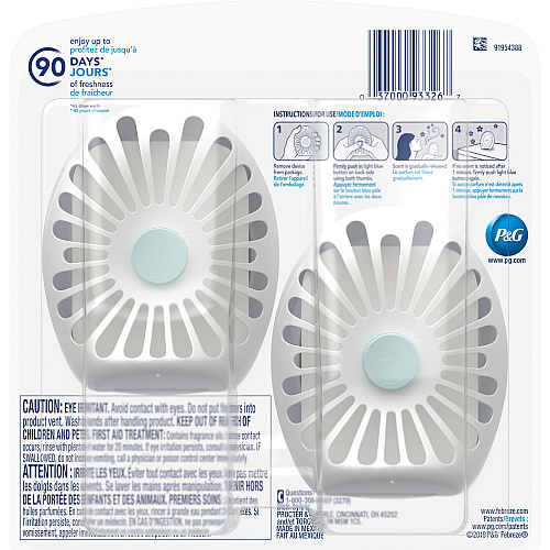 Febreze Linen/Sky Small Spaces Liquid - 25 fl oz (0.8 quart) - Linen & Sky - 45 Day - 2 / Pack (55868)