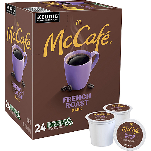 McCafe McCaf&eacute;&reg; K-Cup French Roast Coffee Compatible with Keurig Brewer - Dark/Bold - K-Cup - 24 / Box (8042)