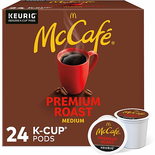 McCafe McCaf&eacute;&reg; K-Cup Premium Roast Coffee Compatible with Keurig Brewer - Medium - K-Cup - Premium Roast - 24 / Box (8037)