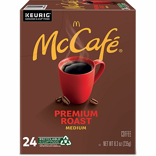 McCafe McCaf&eacute;&reg; K-Cup Premium Roast Coffee Compatible with Keurig Brewer - Medium - K-Cup - Premium Roast - 24 / Box (8037)