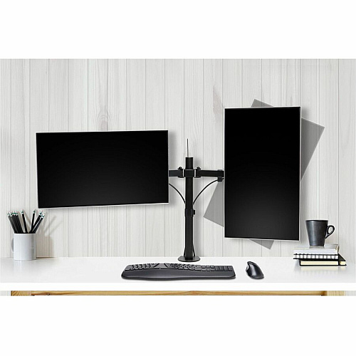 Kensington SmartFit Mounting Arm for Monitor Height Adjustable - 2 Display(s) Supported - 32" Screen Support - 35.27 lb Load Capacity - 75 x 75, 100 x 100 - VESA Mount Compatible - Steel, Aluminum - 1 Each (55409)