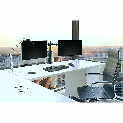 Kensington SmartFit Mounting Arm for Monitor Height Adjustable - 2 Display(s) Supported - 32" Screen Support - 35.27 lb Load Capacity - 75 x 75, 100 x 100 - VESA Mount Compatible - Steel, Aluminum - 1 Each (55409)