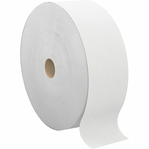 Cascades&reg; Perform Jumbo Toilet Paper, 2 Ply, 1250-ft Roll, 6 Rolls 2 Ply - 3.40" Width x 1250 ft Length - 9" Roll Diameter - White - Paper - 6 / Carton (T320)