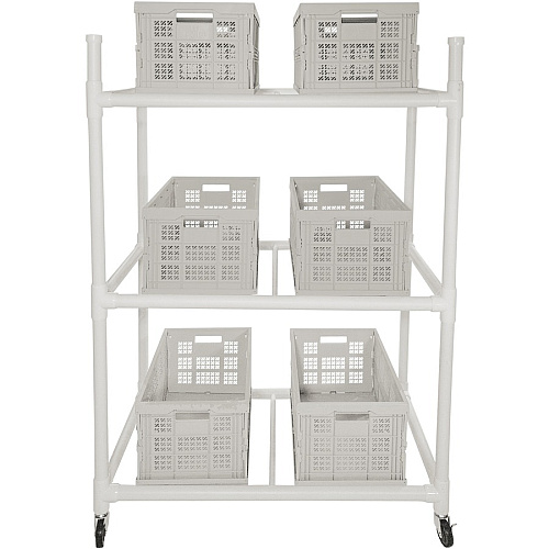 Champion Sports Carry-All Cart 4 Casters - ABS Plastic - 44" Length x 288" Width x 61" Height - White - 1 Each (CACART)