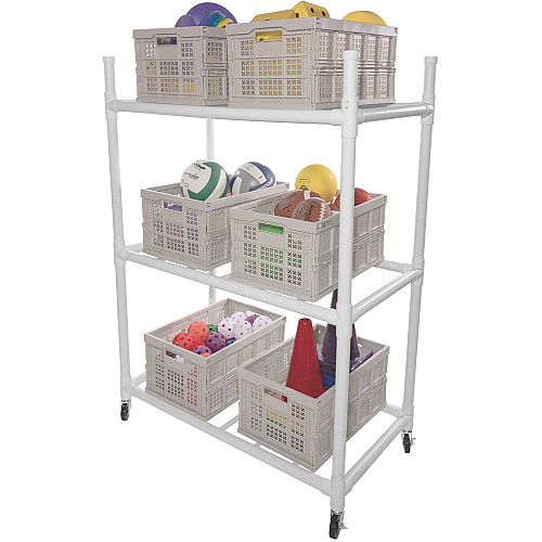 Champion Sports Carry-All Cart 4 Casters - ABS Plastic - 44" Length x 288" Width x 61" Height - White - 1 Each (CACART)