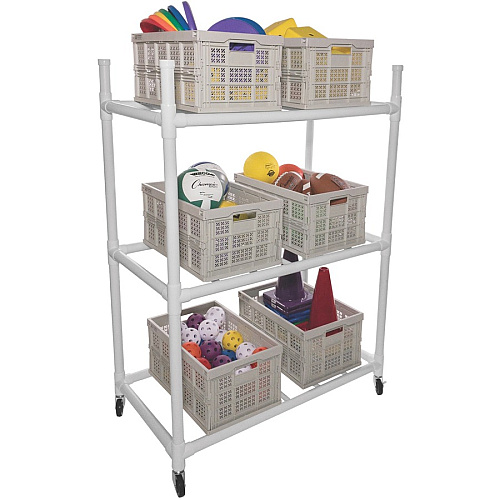 Champion Sports Carry-All Cart 4 Casters - ABS Plastic - 44" Length x 288" Width x 61" Height - White - 1 Each (CACART)