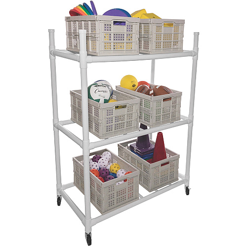 Champion Sports Carry-All Cart 4 Casters - ABS Plastic - 44" Length x 288" Width x 61" Height - White - 1 Each (CACART)