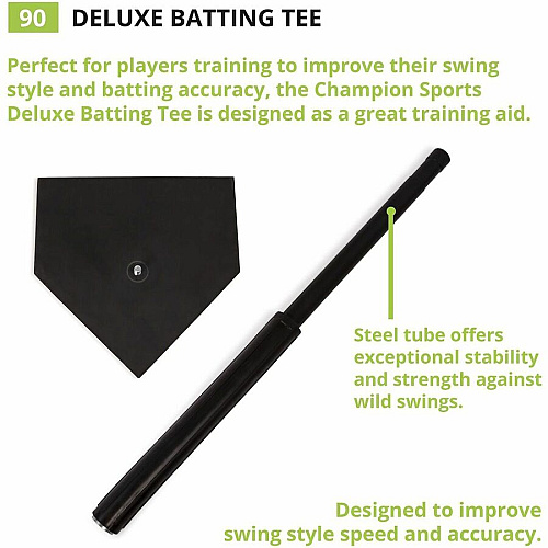 Champion Sports Deluxe Batting Tee Black - 1 Each (90)