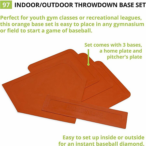 Champion Sports Indoor/Outdoor Throwdown Base Set Orange Orange - Vinyl - 1 Set (97)