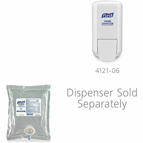 PURELL&reg; CS2 Hand Sanitizer Dispenser (4142-06) for CS2 Hand Sanitizer Refills Manual - 1.06 quart Capacity - Durable, Wall Mountable, Compact, Push Button - White - 1 Each (412106)
