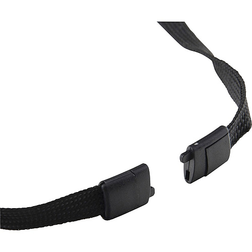 Advantus Face Mask Lanyard Adjustable - J-Hook Attachment - 30" Length - Black - 10 / Pack (76113)