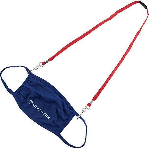 Advantus Face Mask Lanyard Adjustable - J-Hook Attachment - 30" Length - Red - 10 / Pack (76115)