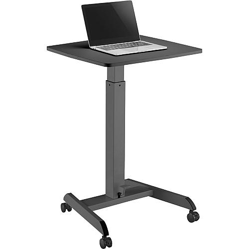 Kantek Mobile Height Adjustable Sit to Stand Desk Rectangle Top - 17.60 lb Capacity - Height Adjustable - 29.60" to 44.20" Adjustment - 23.60" Table Top Width x 20.50" Table Top Depth - 44.20" Height x 23.60" Width x 20.50" Depth - Assembly Requ (STS300B)