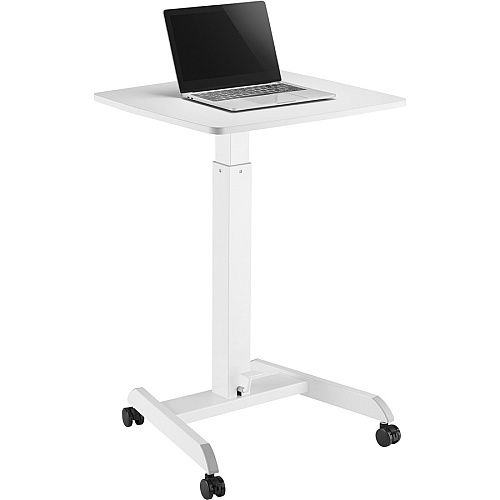 Kantek Mobile Height Adjustable Sit to Stand Desk Rectangle Top - 17.60 lb Capacity - Height Adjustable - 29.60" to 44.20" Adjustment - 23.60" Table Top Width x 20.50" Table Top Depth - 44.20" Height x 23.60" Width x 20.50" Depth - Assembly Requ (STS300W)