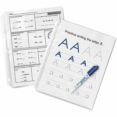 Avery&reg; Economy Clear Sheet Protectors Sheet Capacity - For Letter 8 1/2" x 11" Sheet - 3 x Holes - Ring Binder - Top Loading - Clear - Polypropylene - 100/Pack - 5 / Carton (75183)