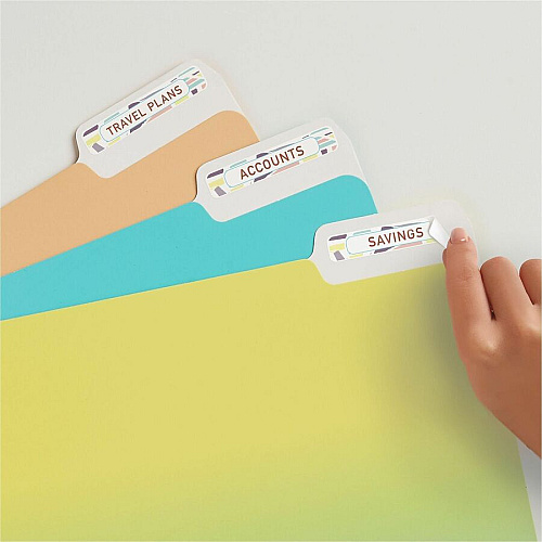 Avery&reg; Removable File Folder Labels 21/32" Widthss x 3 7/16" Length - Removable Adhesive - Rectangle - Laser, Inkjet - White - Paper - 7 / Sheet - 648 Total Sheets - 4536 Total Label(s) - 252/Pack - 1 Carton (05230)