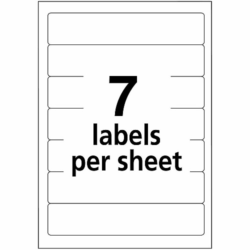 Avery&reg; Removable File Folder Labels 2/3" Widthss x 3 7/16" Length - Removable Adhesive - Rectangle - Laser, Inkjet - Assorted, Dark Blue, Dark Red, Green, Yellow - Paper - 7 / Sheet - 648 Total Sheets - 4536 Total Label(s) - 252/Pack - 1 Carto (05235)