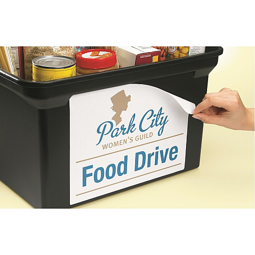 Avery&reg; Removable I.D. Laser/Inkjet Labels 8 1/2" Widthss x 11" Length - Removable Adhesive - Rectangle - Laser, Inkjet - Matte - White - Paper - 1 / Sheet - 50 Total Sheets - 50 Total Label(s) - 150/Pack - 1 Carton (06470)