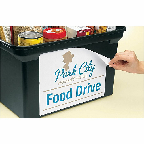 Avery&reg; Removable I.D. Laser/Inkjet Labels 8 1/2" Widthss x 11" Length - Removable Adhesive - Rectangle - Laser, Inkjet - Matte - White - Paper - 1 / Sheet - 50 Total Sheets - 50 Total Label(s) - 150/Pack - 1 Carton (06470)