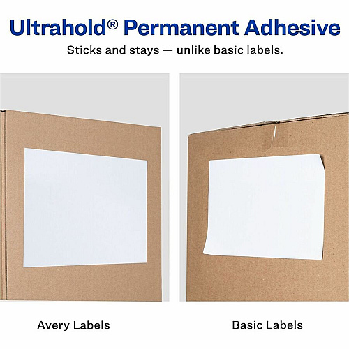 Avery&reg; TrueBlock Paper Receipt Shipping Labels 5 1/16" Width x 7 5/8" Length - Permanent Adhesive - Rectangle - Inkjet - Matte - White - Paper - 1 / Sheet - 125 Total Sheets - 125 Total Label(s) - 1 Carton (08127)