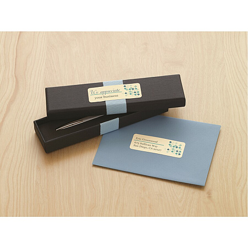 Avery&reg; Pearlized Address Labels 1" Widthss x 2 5/8" Length - Permanent Adhesive - Rectangle - Laser, Inkjet - Pearlized - Ivory - Paper - 30 / Sheet - 150 Total Sheets - 1200 Total Label(s) - 240/Pack - 5 / Carton (08215)