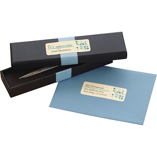 Avery&reg; Pearlized Address Labels 1" Widthss x 2 5/8" Length - Permanent Adhesive - Rectangle - Laser, Inkjet - Pearlized - Ivory - Paper - 30 / Sheet - 150 Total Sheets - 1200 Total Label(s) - 240/Pack - 5 / Carton (08215)