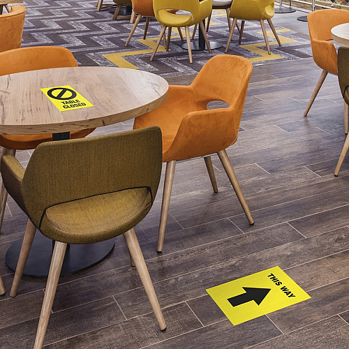 Avery&reg; Surface Safe TABLE CLOSED Preprinted Decals Print/Message "Table Closed" - 4" Width x 6" Height - Rectangular Shape - Water Resistant, Pre-printed, Chemical Resistant, Abrasion Resistant, Tear Resistant, Durable, UV Resistant, Residue-f (83075)