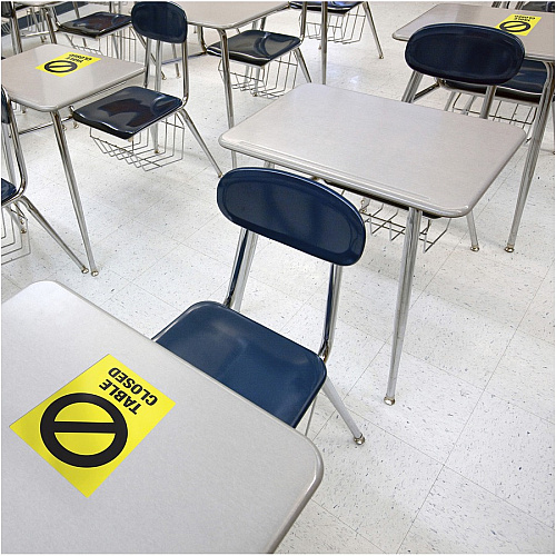 Avery&reg; Surface Safe TABLE CLOSED Preprinted Decals Print/Message "Table Closed" - 4" Width x 6" Height - Rectangular Shape - Water Resistant, Pre-printed, Chemical Resistant, Abrasion Resistant, Tear Resistant, Durable, UV Resistant, Residue-f (83075)