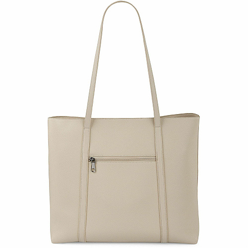 bugatti Pure Carrying Case (Tote) for 14" Notebook - Cream Damage Resistant, Scratch Resistant, Scuff Resistant - Vegan Leather Body - Felt Interior Material - Handle, Trolley Strap, Shoulder Strap - 13.3" Height x 15" Width x 6.3" Depth - F (LBG5054BUCR)