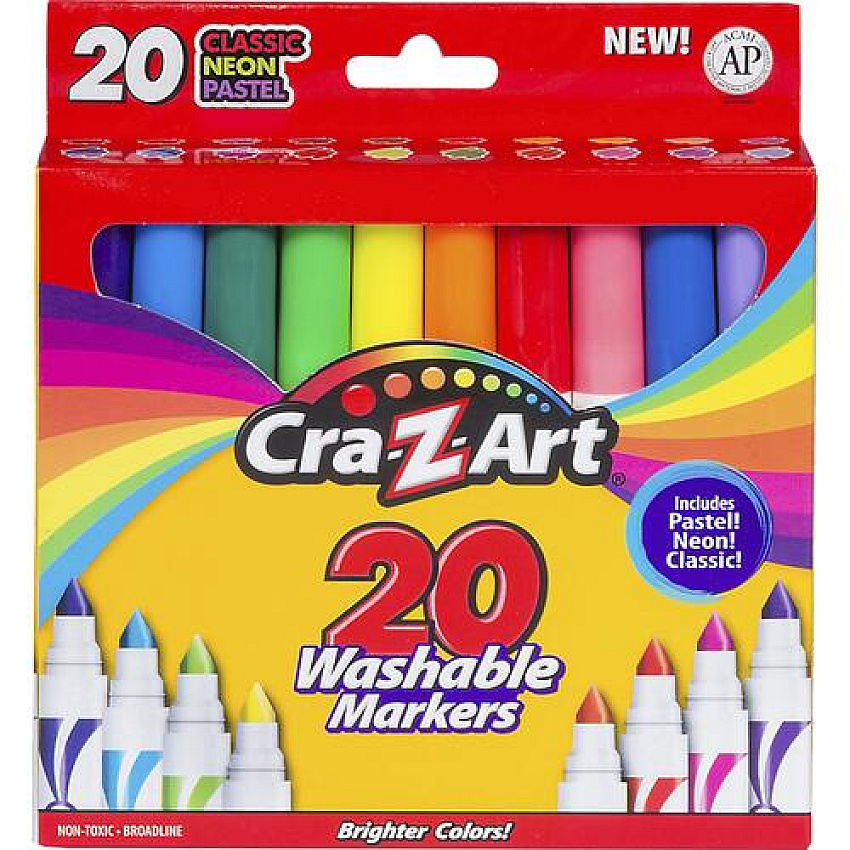 Cra-Z-Art Washable Broadline Markers (44402WM20) | OfficeCrave.com