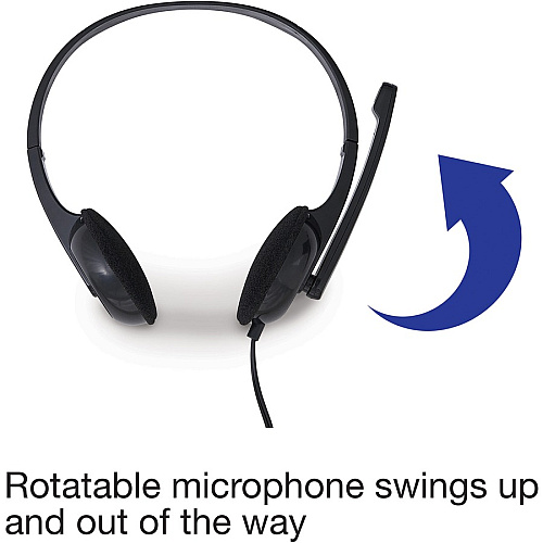 Verbatim Stereo Headset with Microphone Stereo - Mini-phone (3.5mm) - Wired - 32 Ohm - 20 Hz to 20 kHz - Over-the-head - Binaural - Circumaural - 5.74 ft Cable - Omni-directional Microphone (70721)