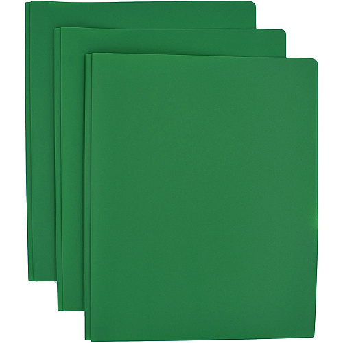 Smead Letter Fastener Folder 8 1/2" x 11" - 180 Sheets Capacity - 2 x Double Tang Fastener(s) - 2 Internal Pocket(s) - Green - 3/Pack - 3 / Carton (87732)