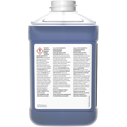 Diversey Glance HC Glass/MultiSurface Cleaner Concentrate - 84.5 fl oz (2.6 quart) - Ammonia Scent - Non-streaking, Quick Drying, Streak-free - Blue Bottle - 1 Each (905779)