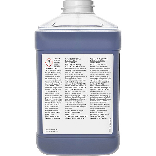 Diversey Glance HC Glass/MultiSurface Cleaner Concentrate - 84.5 fl oz (2.6 quart) - Ammonia Scent - Non-streaking, Quick Drying, Streak-free - Blue Bottle - 1 Each (905779)