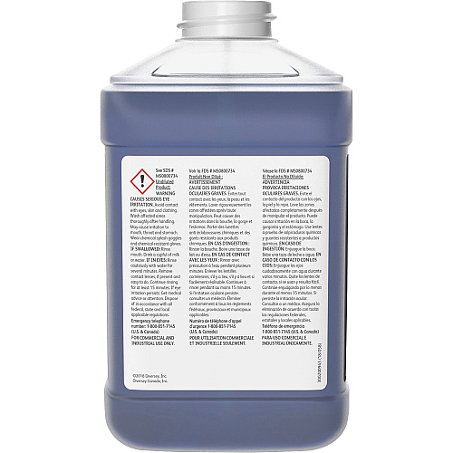 Diversey Glance HC Glass/MultiSurface Cleaner Concentrate - 84.5 fl oz (2.6 quart) - Ammonia Scent - Non-streaking, Quick Drying, Streak-free - Blue Bottle - 1 Each (905779)