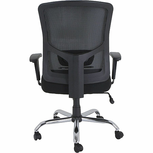 Lorell High-capacity Mesh High-back Task Chair Fabric Seat Material - Mid Back - 5-star Base - Black - 1 Each (LLR62625)